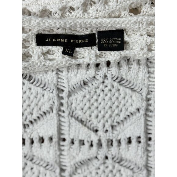 Jeanne Pierre Size XL Women Top Crochet Knit 100% Cotton Vintage-Inspired - Picture 3 of 4